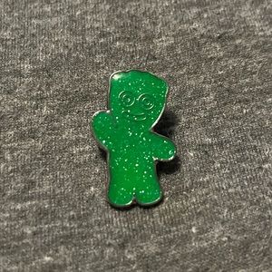 Sour patch kids green glitter pin